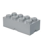 8-Stud Storage Brick – Stone Gray