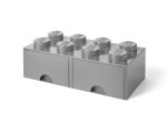 LEGO® 8-Stud Medium Stone Gray Storage Brick Drawer - Image 3