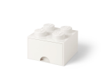 4-Stud Brick Drawer – White