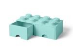 8-Stud Brick Drawer – Aqua Blue