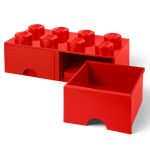 LEGO® 8-Stud Red Storage Brick Drawer
