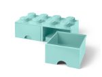 8-Stud Brick Drawer – Aqua Blue - Image 4