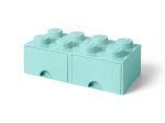 8-Stud Brick Drawer – Aqua Blue - Image 3