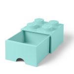 LEGO® 4-Stud Aqua Light Blue Storage Brick Drawer