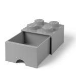 LEGO® 4-Stud Medium Stone Gray Storage Brick Drawer