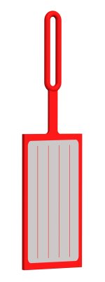 2x4 Red Luggage Tag - Image 3